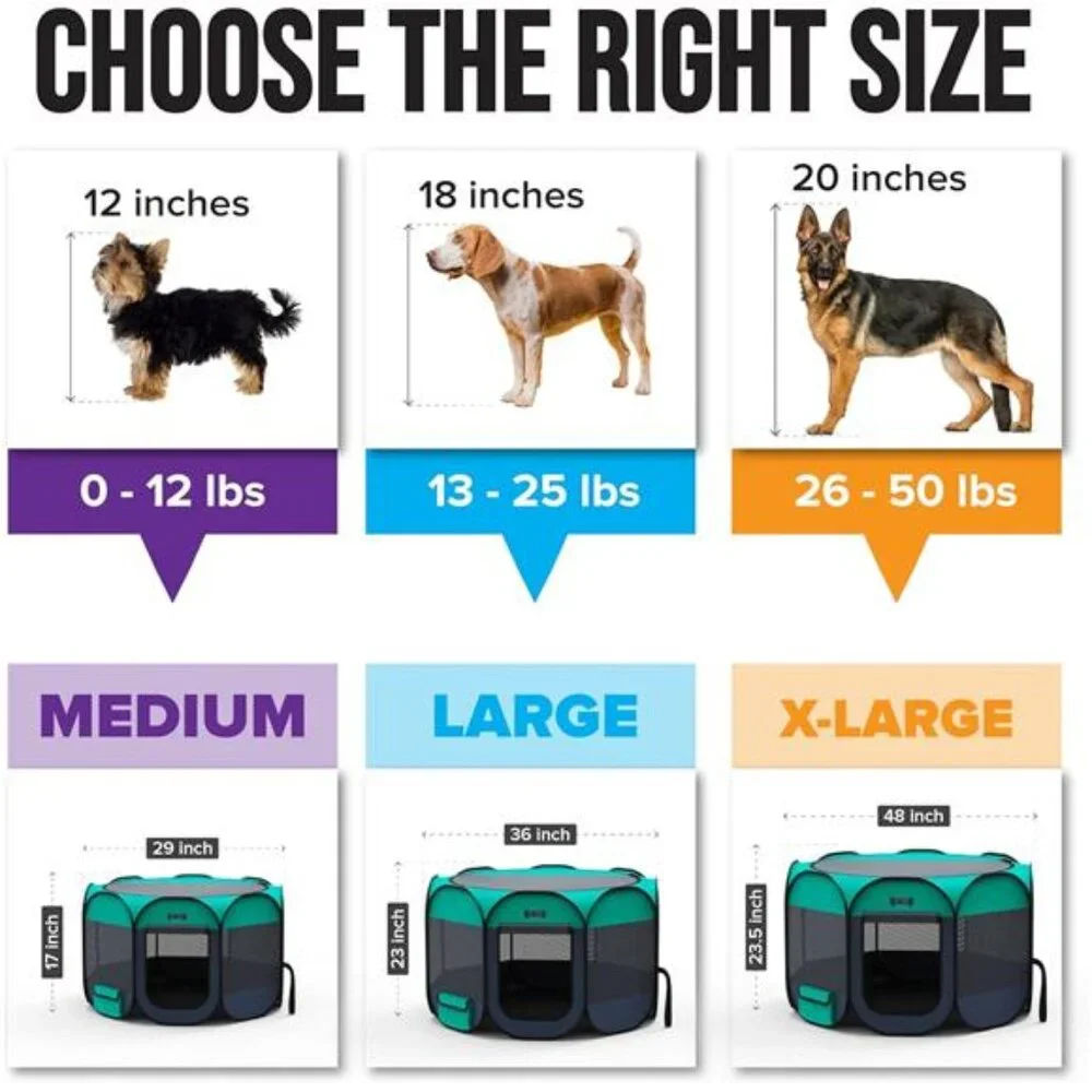 Portable Pet Playpen | Premium Indoor/Outdoor Foldable Pen | Water-Resistant